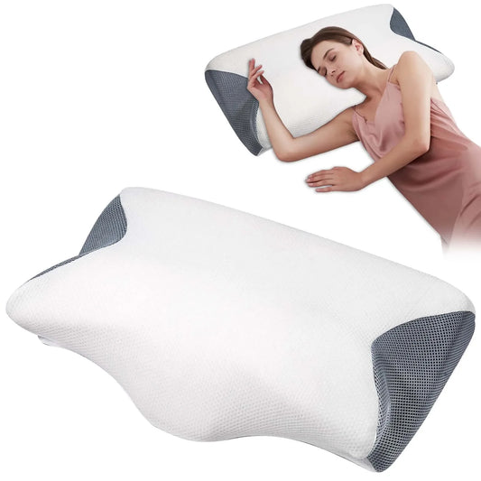 1 pc Memory Foam Bed Orthopedic Pillow Neck Protection Slow Rebound Memory Pillow Butterfly Shaped Health Cervical Neck Home Accessories Store
