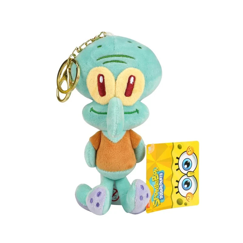 Kawaii Cartoon Spongebob Patrick Star Plush Toy Keychain Stitch Creative Gary Backpack Pendant Squidward Tentacles Friends Gifts Beauty World Shop