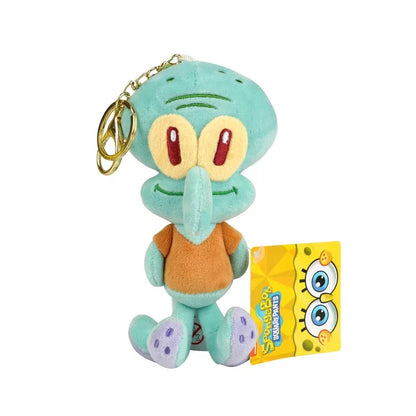 Kawaii Cartoon Spongebob Patrick Star Plush Toy Keychain Stitch Creative Gary Backpack Pendant Squidward Tentacles Friends Gifts Beauty World Shop