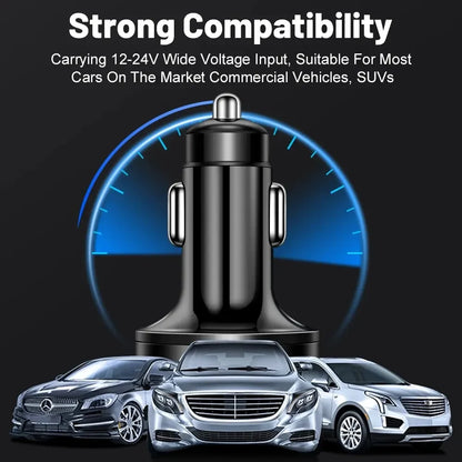 250W PD Car Charger QC3.0 Fast Charge two to Six Port Car Cigarette Lighter Plug Car Charger Flash Charge with Digital Display Beauty World Shop