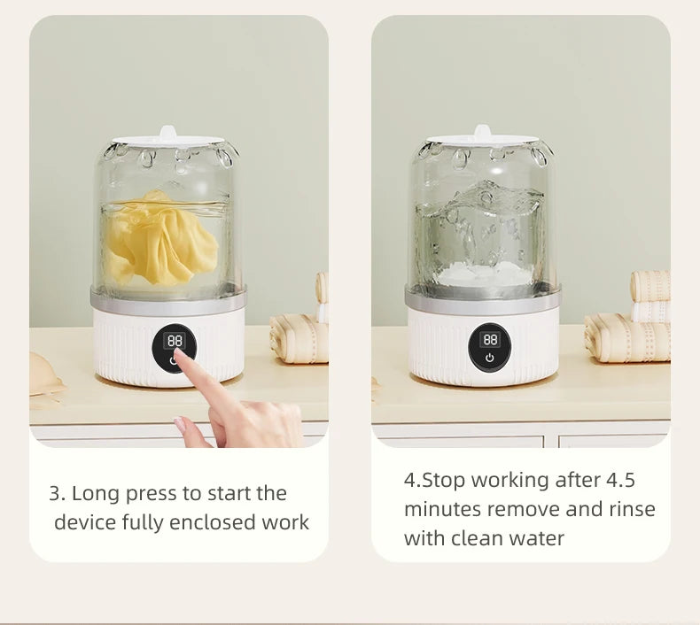 Mini Household Electric Washing Cup Underwear Socks Small Wireless Charging Washing Machine Pet clothes washing machine Beauty World Shop