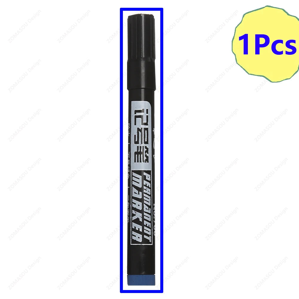 1-100Pcs Waterproof Oil-based Marker Pen Quick Dry Black Blue Red Ink Permanent for Metal Glass Stationery Art School Supply Beauty World Shop