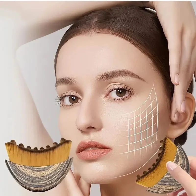 Lymphatic Contour Face Brush,Chin &Jawline Sculpting,Drainage Massager for Face,Ergonomically Designed to Fit The Skin Precisely Beauty World Shop