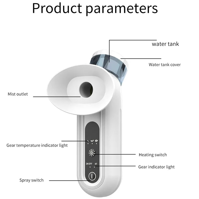 Electric Eye Massager with Nano Steam Hot Compress  and Moisturizing Spray Eye Massage Device for Eye Fatigue Relief and Care Beauty World Shop