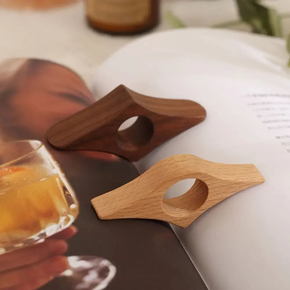 Hot Wooden Thumb Bookmark One Hand Reading Thumb Book Support Book Page Holder For Office Book Lovers Fast DIY Reading Aid Tools Beauty World Shop
