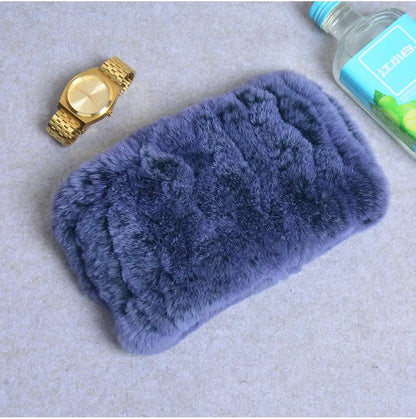 Women Handmade Stretch 100% Real Rabbit Fur Scarf Knit Genuine Rex Rabbit Fur Headbands Girls Natural Rabbit Fur Ring Scarves Beauty World Shop