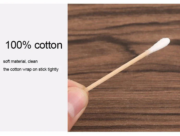 500pcs Double Head Cotton Swab Women Makeup Cotton Buds Tip for Wood Sticks Nose Ears Cleaning Health Care Tools Beauty Fashion