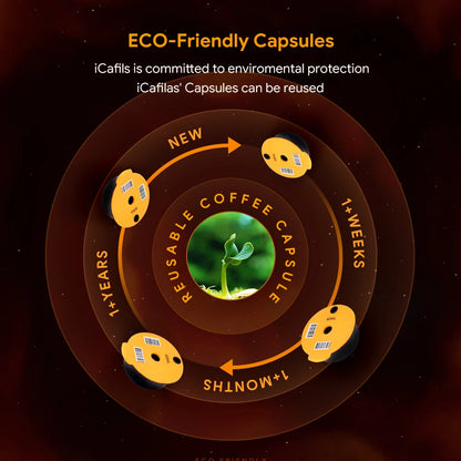 60/180200/220ML Reusable Coffee Capsule Pods for BOSCH-s Machine Tassimo Refillable Filter Pod Silicone Lid Replacement Beauty World Shop