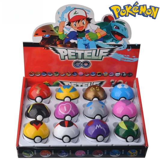 12Pcs/Set Pokemon PokeBall Figure Toys Anime Pikachu Blind Box PVC Figurine Action Collection Model Dolls Kids Birthday Gift Beauty World Shop