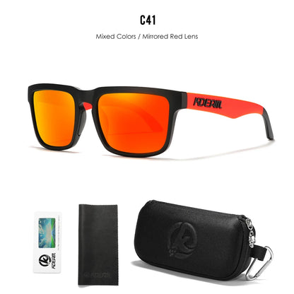KDEAM Men's Polarized Sunglasses Square Casual Outdoors Sun Glasses Women Unisex Sunglass For Couple With Zipper Case Beauty World Shop