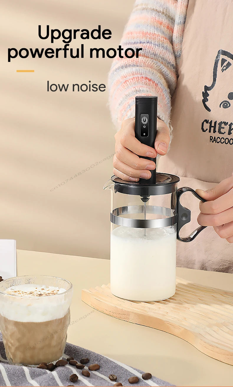 UPGRADED Electric Coffee Frother/MILK Whisk+Egg Beater MINI Food Blender USB Rechargeable Handheld Three Speeds Espresso Tools Beauty World Shop