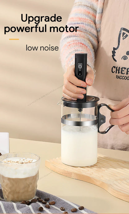 UPGRADED Electric Coffee Frother/MILK Whisk+Egg Beater MINI Food Blender USB Rechargeable Handheld Three Speeds Espresso Tools Beauty World Shop