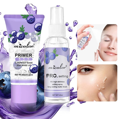 Makeup Set Of Makeup Primer + Setting Spray, Invisible Pore Color Rendering Hold Makeup, For Base Makeup And Makeup Finishing Beauty World Shop