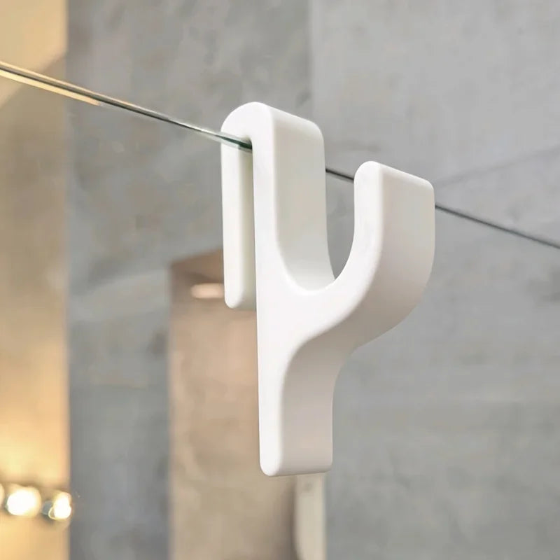 3D Shower Door Towel Hook for 8mm Glass Doors Bathroom Hanger for Clothes Towel Bathrobes Laundry Dormitory Apartment Beauty World Shop