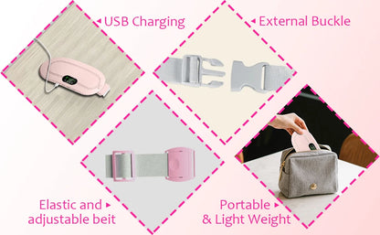Portable Heated Massage Warming Palace Belt Intelligent Heating Waist Device for Girls Menstrual Period Auntie Beauty World Shop