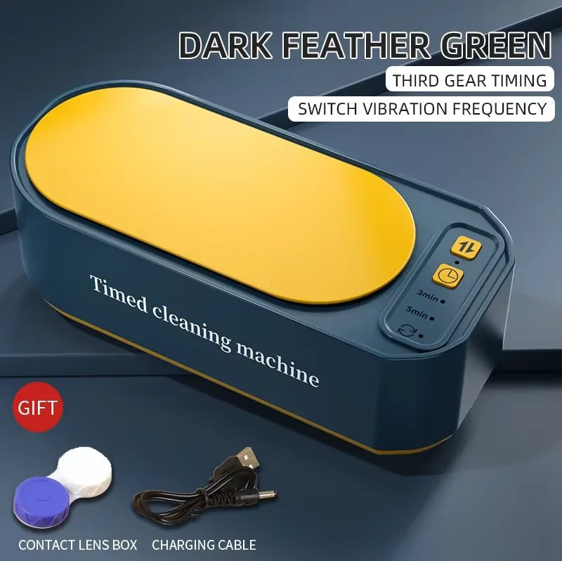 2026 Ultrasonic Glasses Cleaner 50KHz Contact Lens Cleaner Household Timer Jewelry Toothbrush Cleaner Brush Dentures New Beauty World Shop