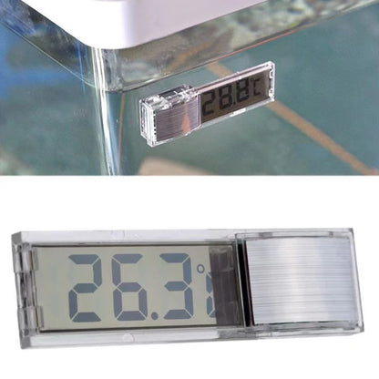 1pc Aquarium Thermometer 3D Digital LED Electronic Fish Tank Temperature Fish Turtle Temp Meter Aquarium Decoration Beauty World Shop