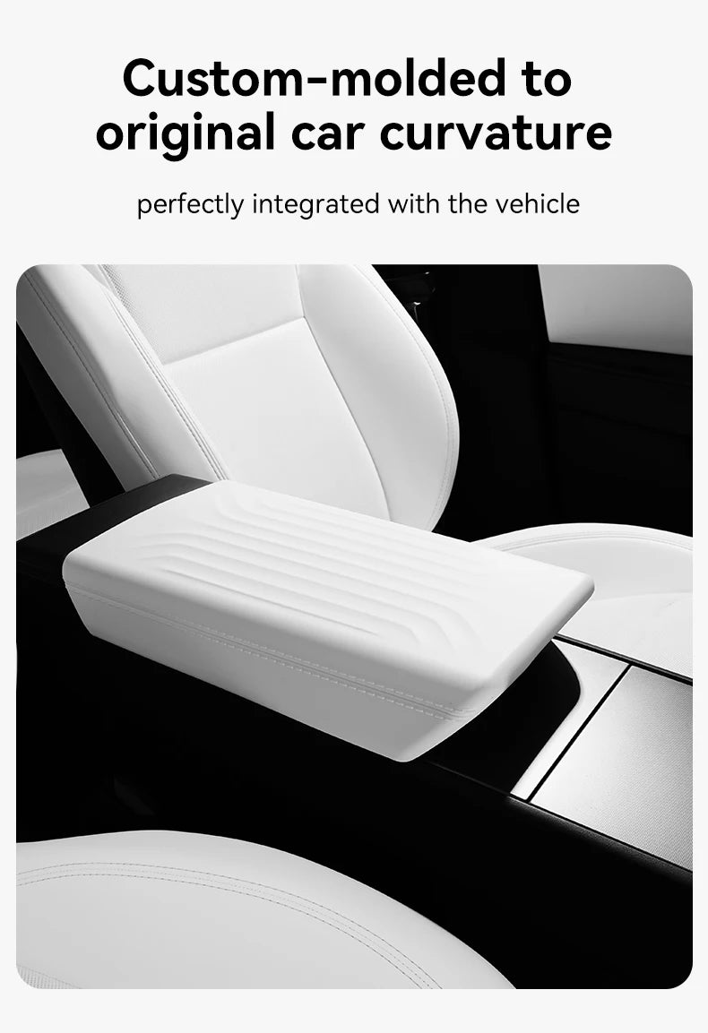 YZ For Tesla Model 3 Highland Y Juniper 2025-2026 Soft Center Console Armrest Pad Auto Central Armrest Box Cover Car Accessories Beauty World Shop