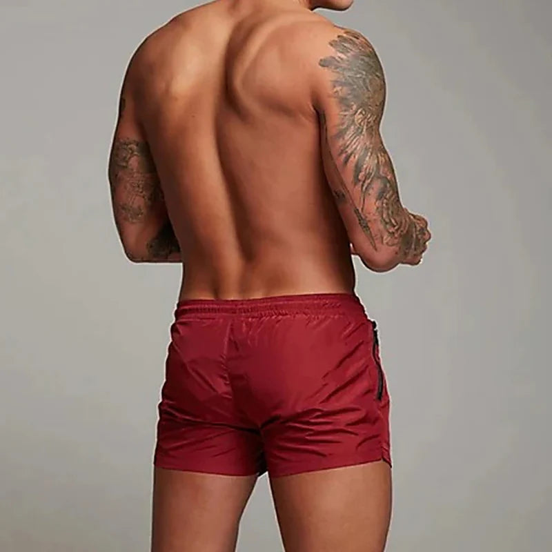 Mens Swim Trunks with Zipper Pockets Mesh Liner Summer Beach Board Shorts Quick Dry Swimming Bathing Suit Swimsuit Swimwear Beauty World Shop