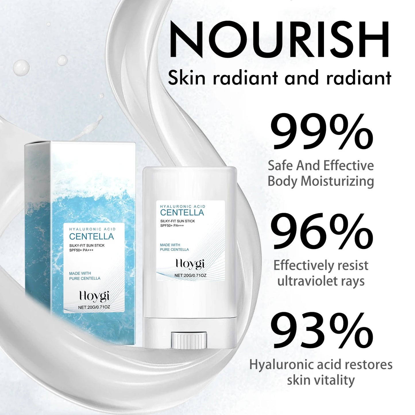 Sunscreen Stick SPF46 – Hyaluronic Acid Moisturizing Nourishing UV Repair for Outdoor Beauty World Shop