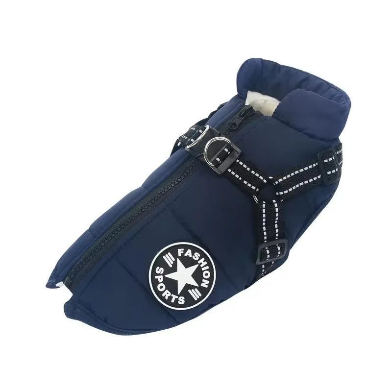 Large Pet Dog Jacket With Harness Winter Warm Dog Clothes For Labrador Waterproof Big Dog Coat Chihuahua French Bulldog Outfits Beauty World Shop