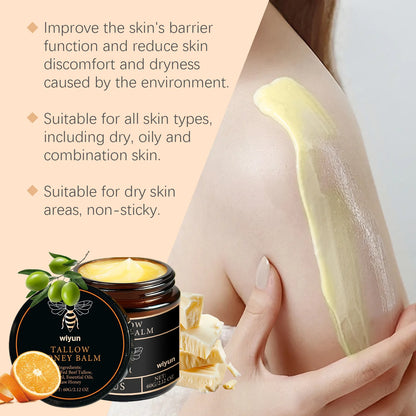 Beef Tallow Honey Cream Brightening Fade Dark Spots Remove Melanin Firming Non-Greasy Lasting Moisturizing Soothing Body Lotion Beauty World Shop