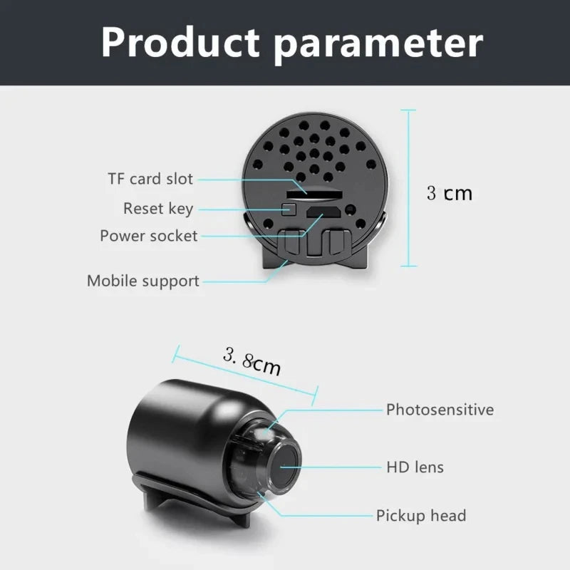 Wireless WiFi 1080P HD Mini Camera Baby Monitor Indoor Security Surveillance Night Vision IP Cam Video Recorder Safety Camcorder Beauty World Shop