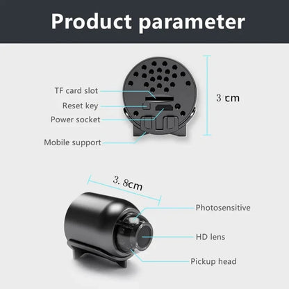 Wireless WiFi 1080P HD Mini Camera Baby Monitor Indoor Security Surveillance Night Vision IP Cam Video Recorder Safety Camcorder Beauty World Shop