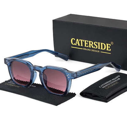 CATERSIDE Fashion Men Sunglasses Small Frame Square Personalized Design Sun Glasses Women Travel Party Business Festival Gift Beauty World Shop