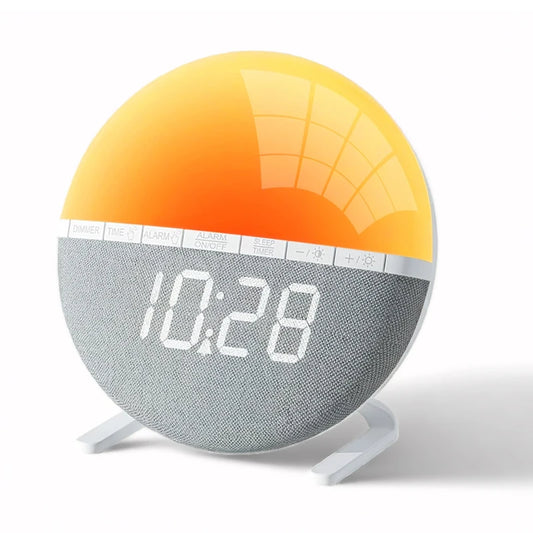 Wake Up Light Sunrise Alarm Clock Desk Clock with Colors Light Natural Sound Digital Clock for living room bedroom home decor Beauty World Shop