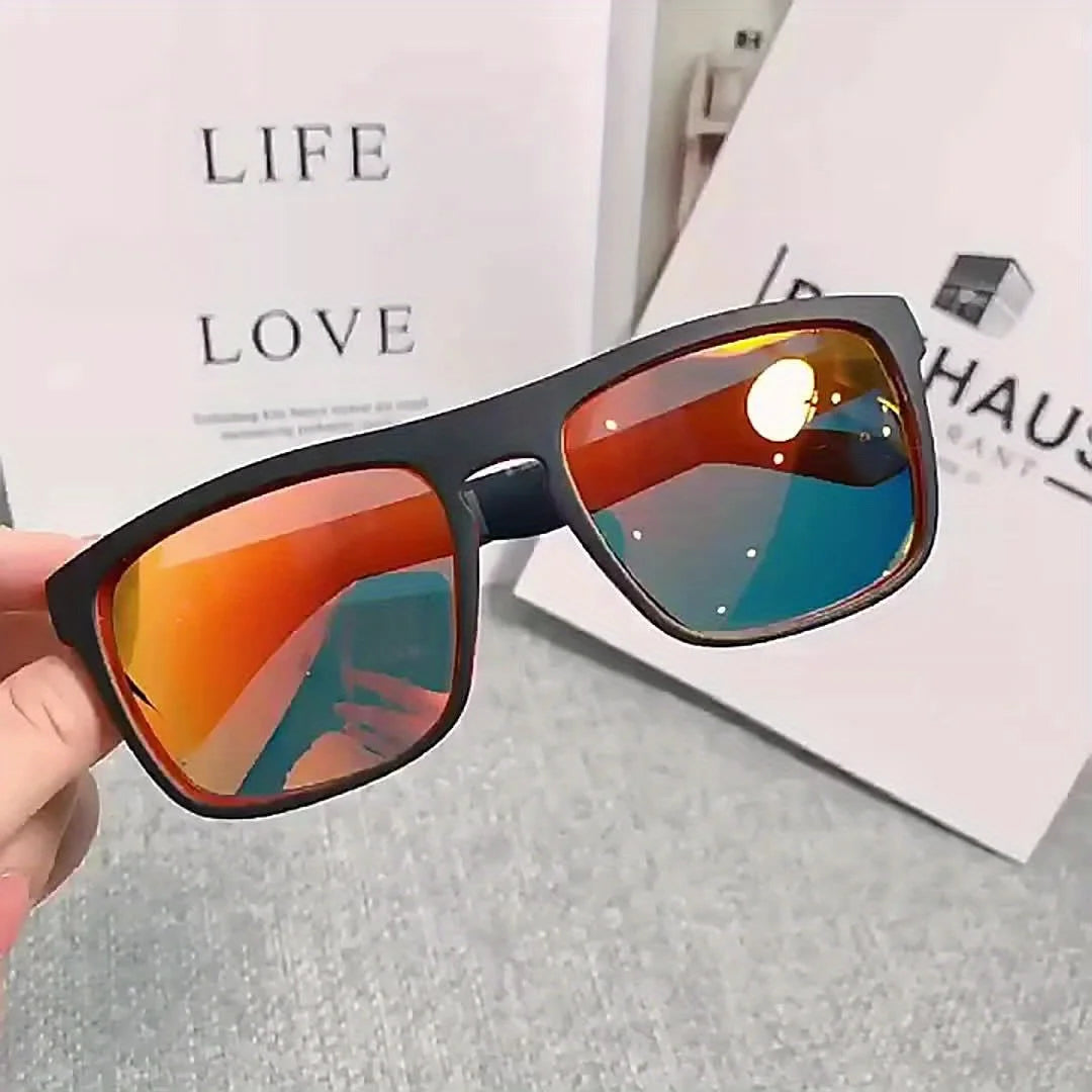 1-4PCS Men Classical Square Polarized Sports Sunglasses Lightweight PC Frame UV400 for Driving Fishing Cycling Unisex Durability Beauty World Shop