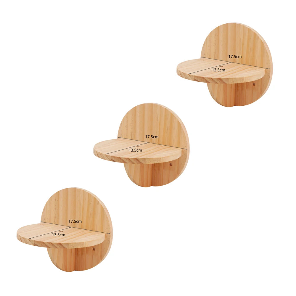 Cat Wall Hiding House Hammock Climbing Shelves Moon Perches Bed Ladder Solid Wood Steps For Activity Indoor Cats Wall Furniture Beauty World Shop