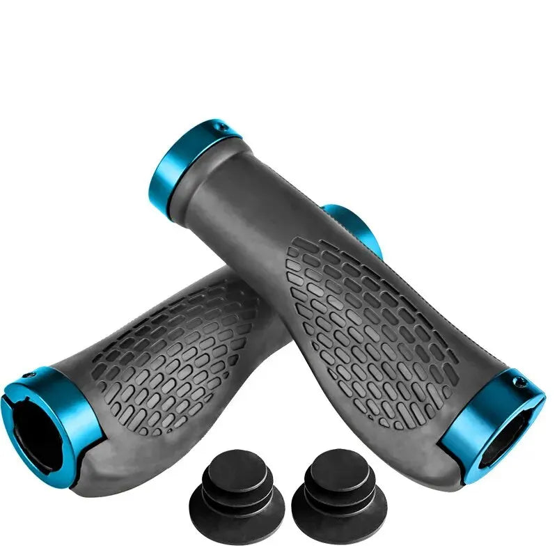 MTB Bicycle Rubber Grips Alloy Lock Bilateral Lock Handlebar Grips Anti Slip Cycling Handlebar Sleeve BMX Bicycle Accessories Beauty World Shop