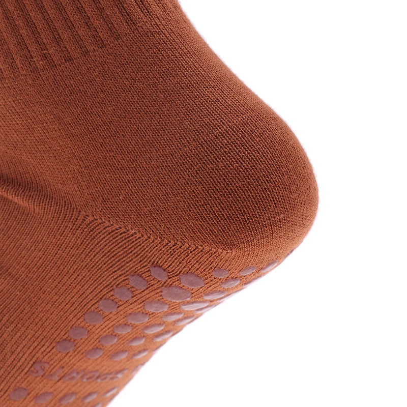 1pair Men's Cotton Non-slip Yoga Socks With Grips Breathable Anti Skid Floor Socks For Pilates Gym Fitness Size 39-44 Beauty World Shop