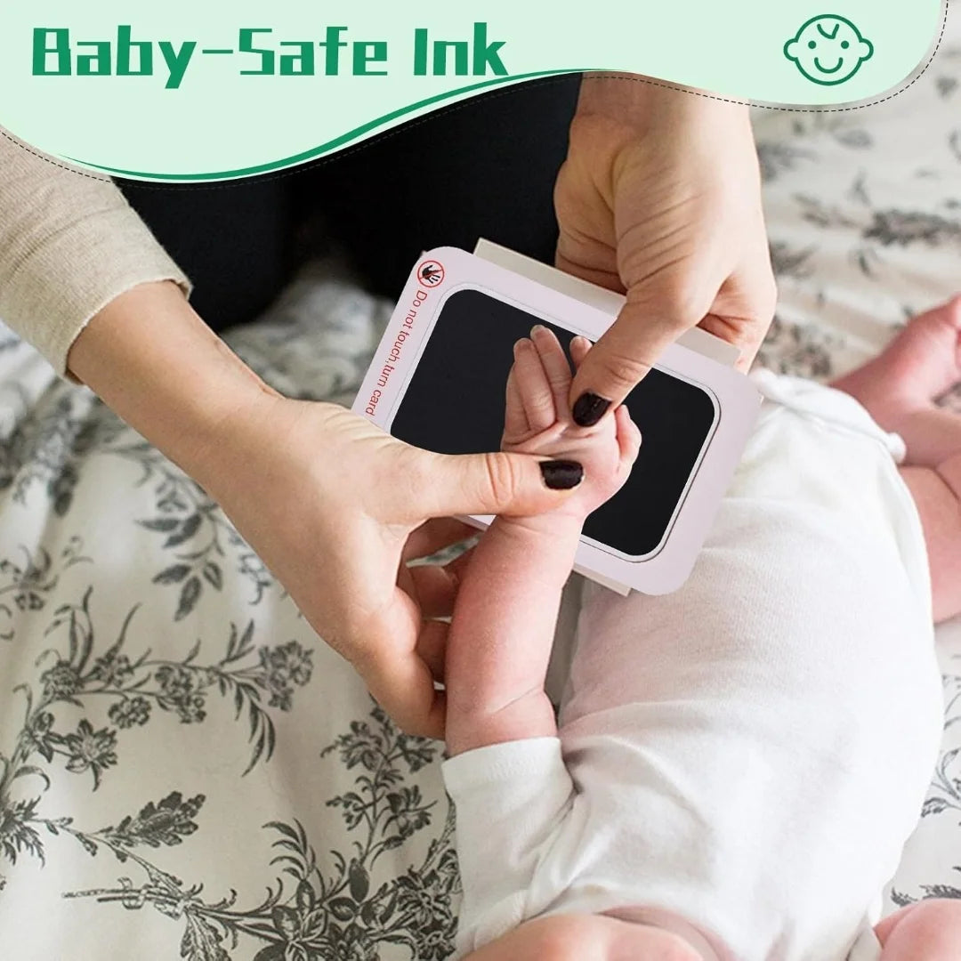 Baby Handprint and Footprint Kit Safe Non-Toxic Ink Pads Clean Inkless Touch Pet Paw Print Ink Kits with Beauty Fashion