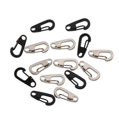 4/10Pcs Carabiner D-Ring Key Chain Spring Clips Mini Aluminium Alloy Hang Buckle Survival EDC Gear Outdoor Camping Keyring Tool Beauty World Shop