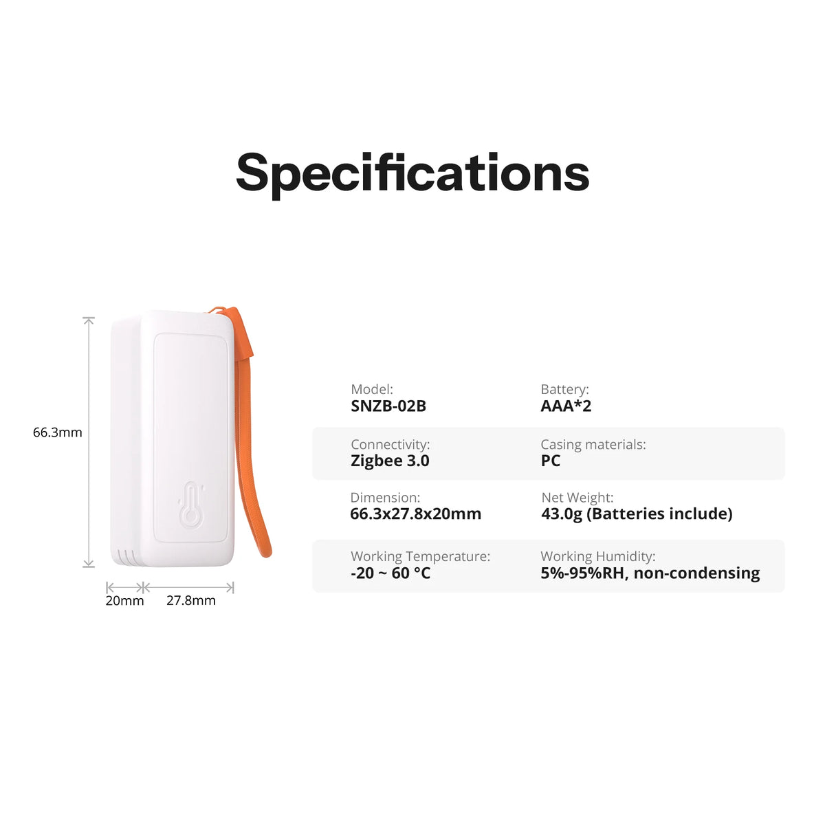 SONOFF Zigbee Temperature and Humidity Sensor Smart Home Airguard TH Lite SNZB-02B Ewelink APP Control Work With Alexa Google Beauty World Shop