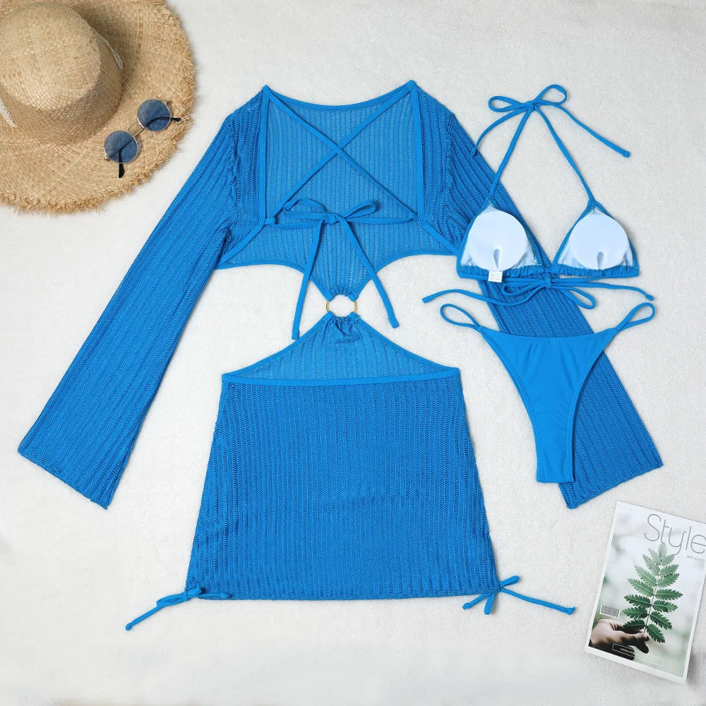 2026 Sexy Bikinis Female Swimsuits Women's Three-Piece Swimwear Beach Swim Wear Bathing Suits Brazilian Bikini Set Pool Bather Beauty World Shop