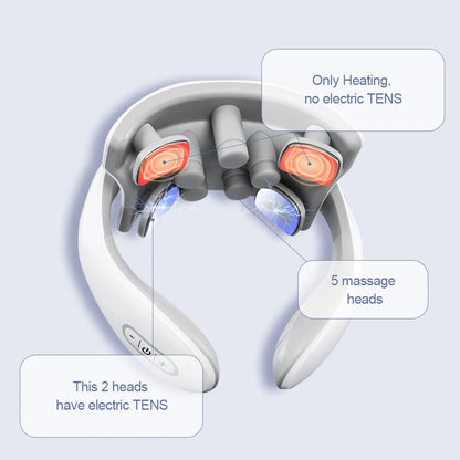 TENS Pulse Back Neck Massage Wireless Smart Sholder Cervical Massager Heating Muscle Punch Beating Health Care Tool