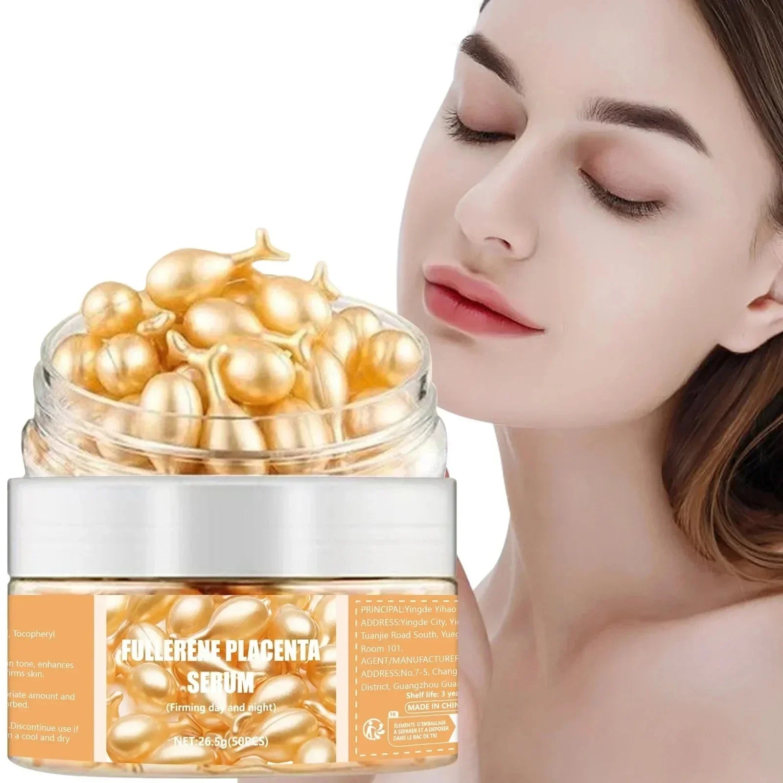 50Pcs Collagen Face Care Capsules Serum Spot Acne Wrinkle Remover Firming Whitening Hyaluronic Acid Essence Skin Care New style Beauty Trend Shop