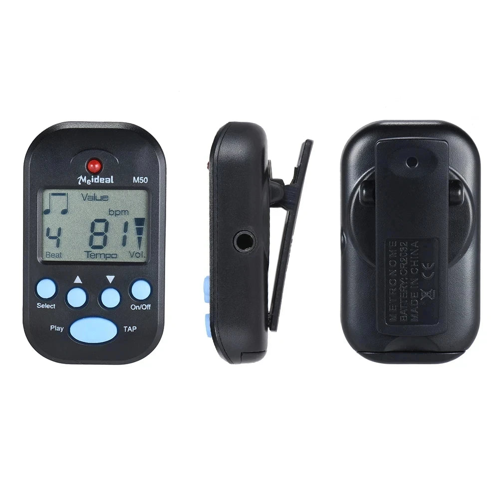M50 Professional LCD Digital Metronome for Guitar Violin Bass - Rhythm Metronome for Stringed Instrument Players Beauty World Shop