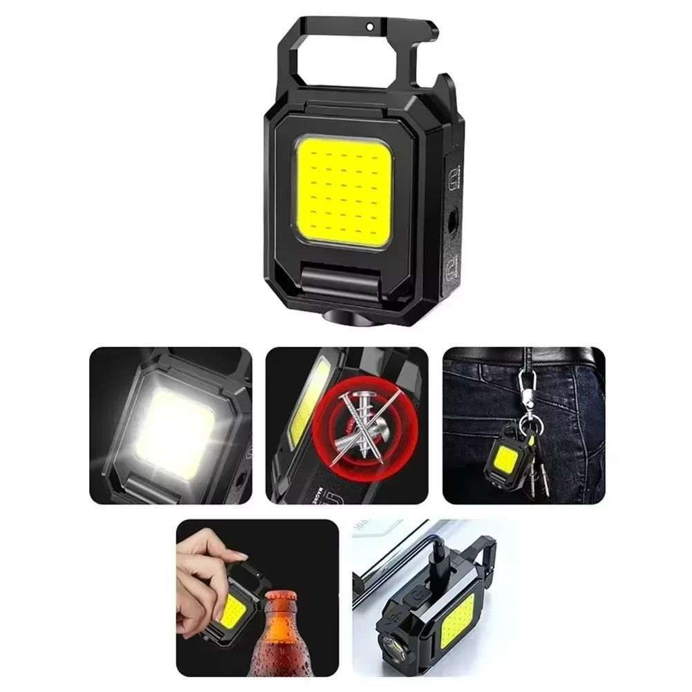 Keychain Light Outdoor Emergency Camping Pocket Lamp Mini LED Flashlight Camping Hiking Light Beer bottle opener small ornament Beauty World Shop