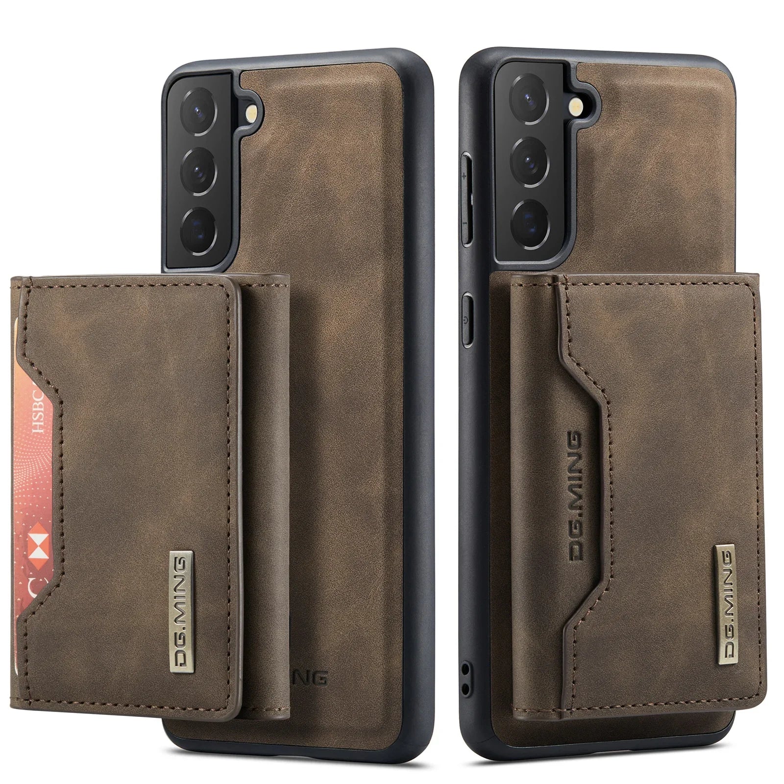 DG.MING Magnetic Detachable PU Leather Wallet Case for Samsung Galaxy S23 Ultra S22 S21 S20 FE A52 A52S A12 A54 A14 Note20 Ultra Beauty World Shop