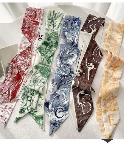 26 Letters Tarot Constellation Bag Scarf Twill Silk Scarves Women New Neckerchief Hair Headbands Beauty World Shop