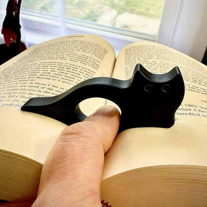 Ergonomic Cat-Shaped Thumb Bookmark  Reading Aid  Page Holder  Prevents Hand Pressure, Sweat, and Slipping Beauty World Shop