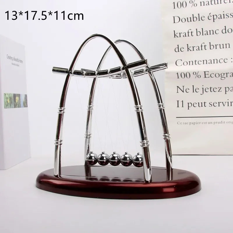 Newton Cradle Balance Steel Balls Perpetual Motion Collision Ball School Teaching Physics Science Pendulum Toy Home Decoration Beauty World Shop