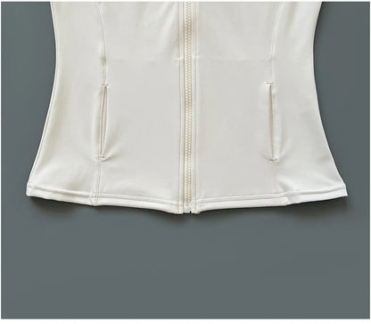 Quick Dry Stand Up Collar Fitness Jacket For Women Slim-Fit Zipper Yoga Wear Long Sleeve Breathable Running Sports Cycling Top Beauty World Shop