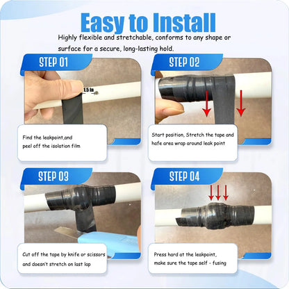 Insulating pipe tape with super waterproof, leak-stopping, sealing and repair performance is suitable for silicone kitchens Beauty World Shop