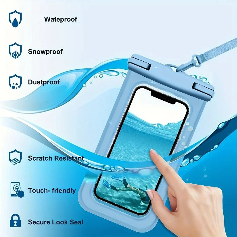 1PC transparent mobile phone waterproof bag large general diving swimming hot spring smartphone waterproof bag Beauty World Shop