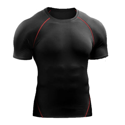2026 Compression T Shirt Men Summer Sportswear Running T-shirt Elastic Quick Dry Sport Tops Tee Athletic Gym Workout Shirts Men Beauty World Shop